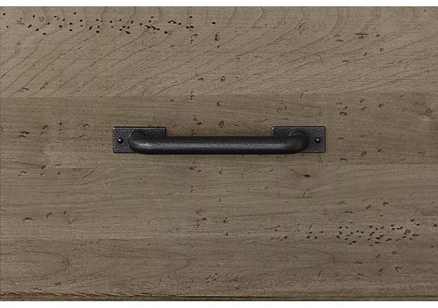 Vaughan Bassett Artisan & Post Collection Cool Rustic Stone Grey 3-Drawer Nightstand-2