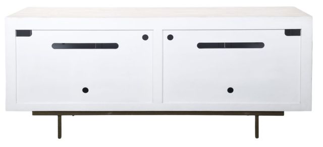 Home Trends & Design Taara Brown/Gray Septarian/White Sideboard-3