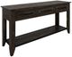 International Furniture Direct Teak Stained Dark Sofa Table-0