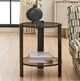 Uttermost® Hanson Bronze and Dark Glass Side Table-1