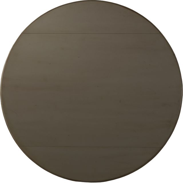 HH2 Home Clarion Sea White Round Drop Leaf 42" Dining Table with Distressed Gray Top-3