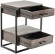 Crestview Collection Beckett Brown Side Table with Black Frame-2