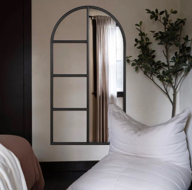 Renwil® Trellis Matte Black Full Length Mirror-1