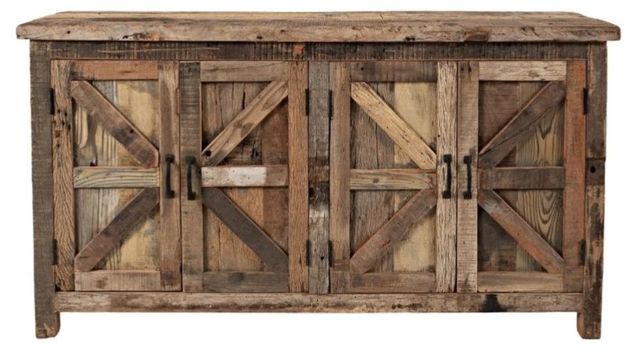 Jofran Inc. Eden Prairie Reclaimed 4-Door Accent Cabinet-3