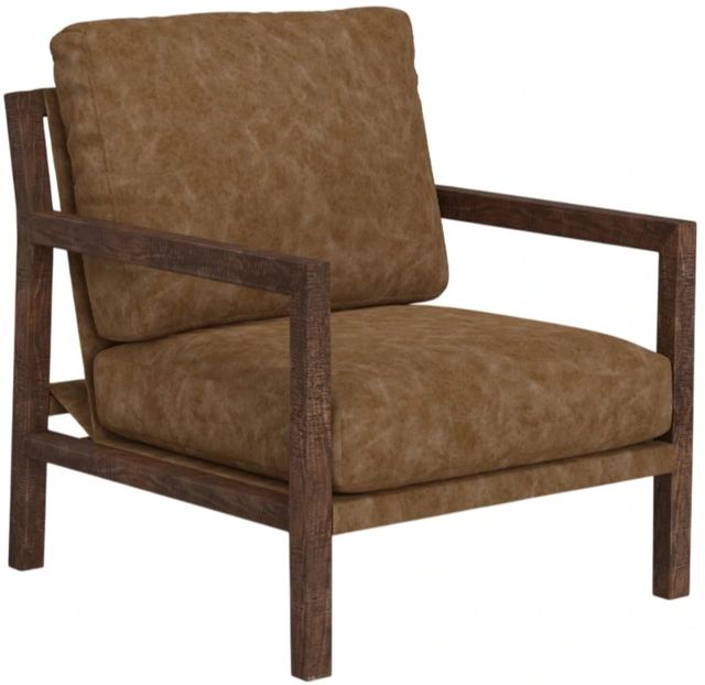 International Furniture Direct Milan Cognac/Lacquer Brown Accent Chair-0