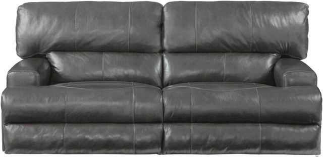 Catnapper® Wembley Steel Power Headrest with Lumbar Lay Flat Reclining Sofa-0