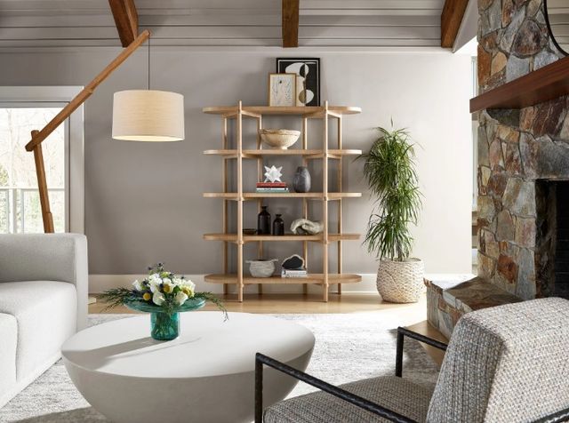 Universal Explore Home™ Modern Nomad White Oak Etagere -1