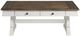 Intercon Drake French Oak 50" Coffee Table with Rustic Gray Base-1