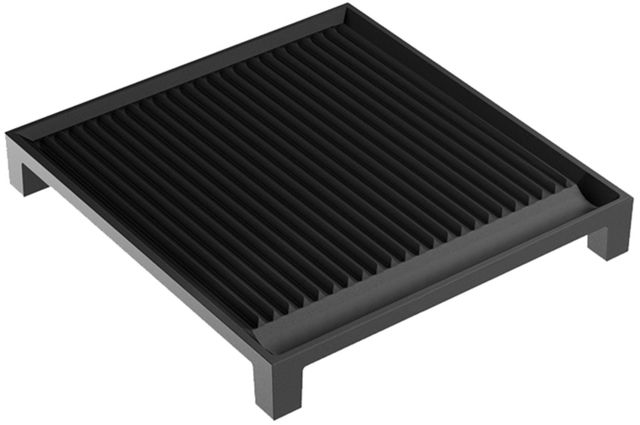 Ilve® 11.2" Black Ribbed Cast Iron Griddle-0