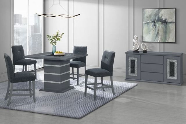 Global Furniture USA Monaco Dark Gray Bar Table-1