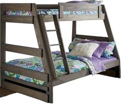 American Wholesale A-Frame Deep Gray Twin/Full Youth Bunk Bed