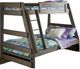 American Wholesale Furniture A-Frame Deep Gray Twin/Full Youth Bunk Bed-0