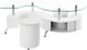 Coaster® Buckley 3-Piece Glass Top/White High Gloss Full Living Room Set-2
