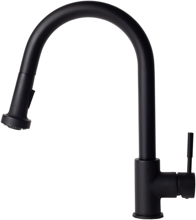 ZLINE Autograph Edition Matte Black Monet Pull Down Single Handle Kitchen Faucet-1