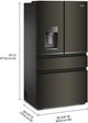 Whirlpool® 36" 22 Cu. Ft. Black Stainless Finish Counter Depth French Door Refrigerator with Nugget Ice-4