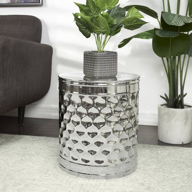 Deco Marche Silver Drum Table-3