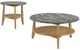 Coaster® Bradley 2-Piece Gray/Natural Coffee Table Set-0