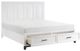 Mazin Furniture Garretson White Eastern King Platform Bed with Footboard Storage-3