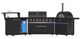 FORNO® Alta Qualita 4 Burner 145" Black Outdoor Kitchen Kit-3