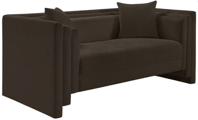 Meridian Furniture Everett Brown Chenille Fabric Loveseat-0