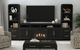 Elements International Ridgemont Black with Grain 82" TV Console without Fireplace Insert-1