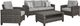 Signature Design by Ashley® Cloverbrooke 4-Piece Gray Aluminum/Wicker Outdoor Conversation Set-0