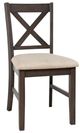 Jofran Inc. Hobson Beige/Gray X-Back Side Chair-0