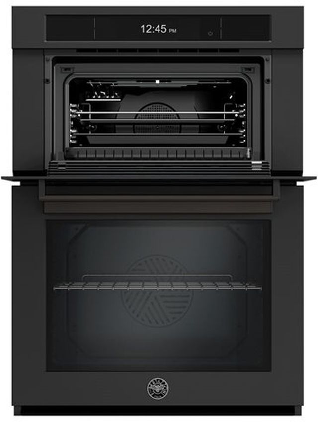 Bertazzoni Professional Series 30'' Carbonio Oven/Micro Combo Electric Wall Oven with Steam Assist-1
