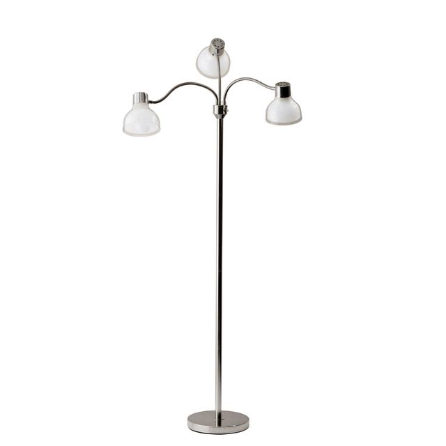 Adesso® Presley Polished Nickel 3-Arm Arc Lamp-0