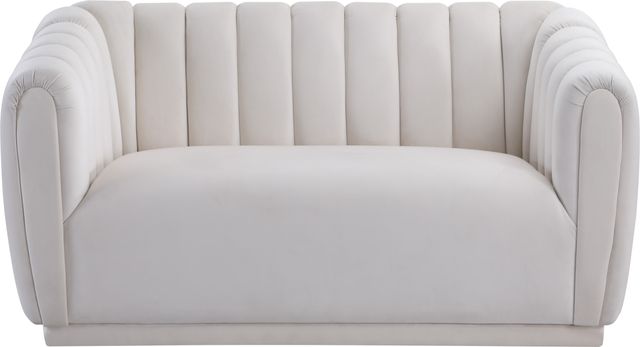 Meridian Furniture Dixie Cream Velvet Loveseat-2