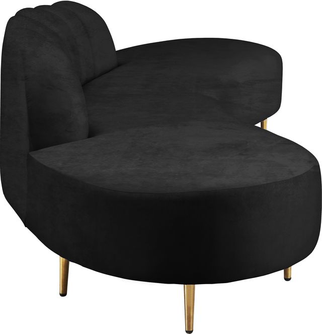 Meridian Furniture Divine 2-Piece Black Velvet Sectional-2