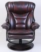 BarcaLounger© Roscoe Plymouth Mahogany Pedestal Recliner and Ottoman-1