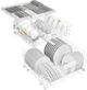 Miele 24" Brilliant White Front Control Built In Dishwasher-3