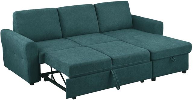 Coaster® Samantha 2-Piece Teal Right-Arm Facing Sleeper Sectional-3