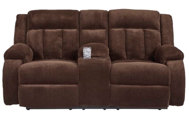 Signature Design by Ashley® Greely Bend Chocolate Power Reclining Loveseat-1