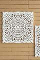 A & B Home 2-Piece White Carved Out Wood Panel Set-5