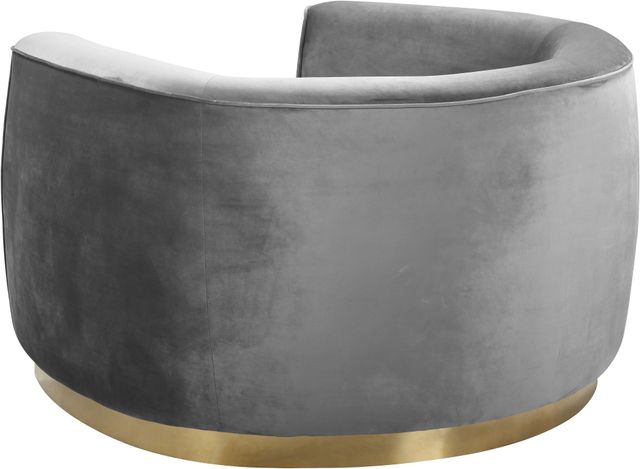 Meridian Furniture Julian Grey/Gold Velvet Chair-1
