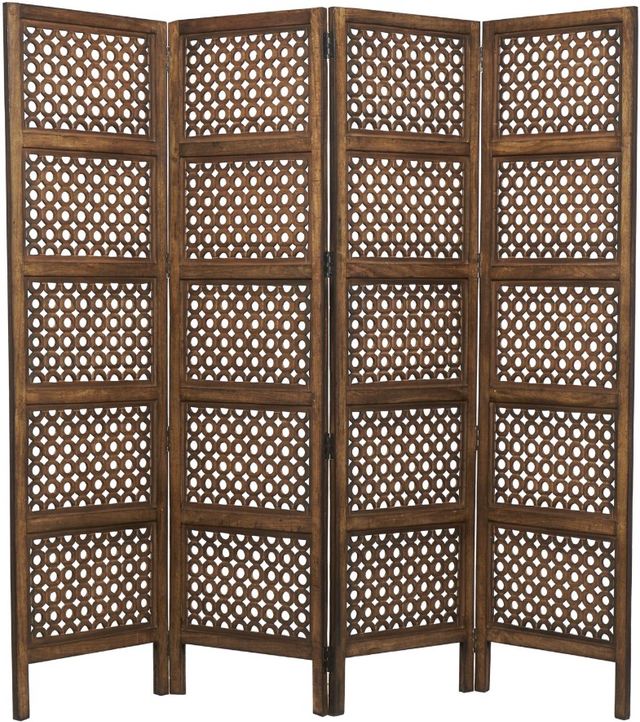 Deco Marche Brown 80" Room Panel Screen Divider-0