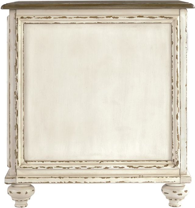 Signature Design by Ashley® Realyn Brown Cabinet Door Chairside End Table with White Base-3