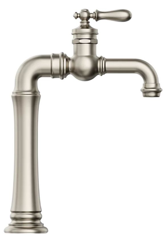 KOHLER® Artifacts® Gentleman's® Vibrant Brushed Nickel Single-Handle Bathroom Sink Faucet-2