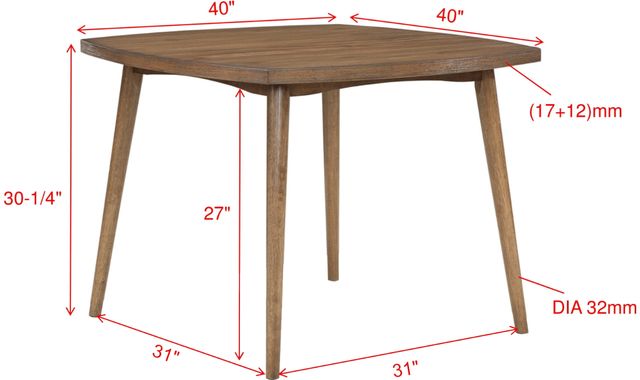 Crown Mark Weldon Brown Dining Table-2