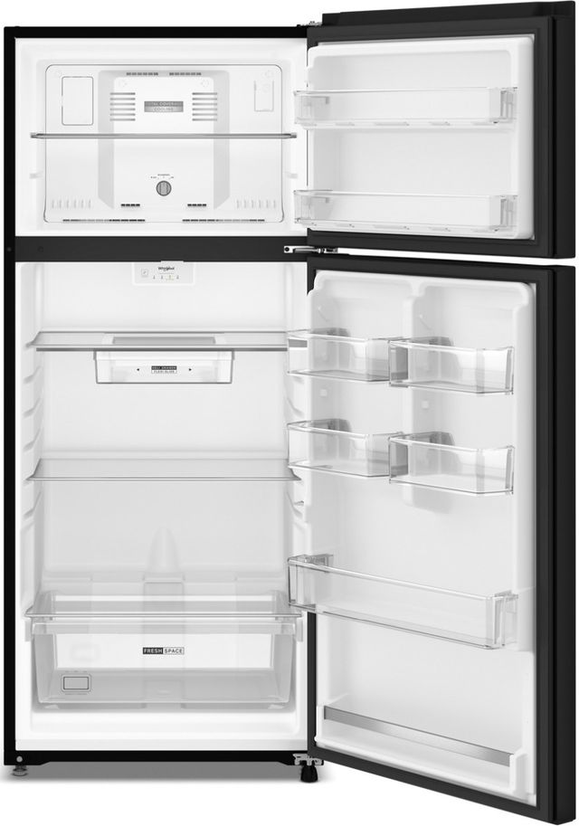 Whirlpool® 33" 16.35 Cu. Ft. Black Top Freezer Refrigerator with Total Coverage Cooling-1
