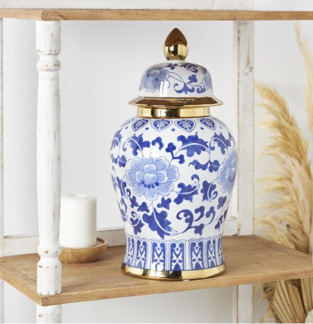 Deco Marche Blue Ceramic Vase-4