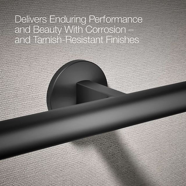 KOHLER® Components® Matte Black Double Towel Arm-2