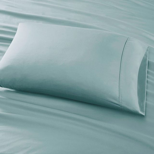 Olliix by Madison Park 6 Piece Aqua Queen 800 Thread Count Cotton Rich Sateen Sheet Set-2