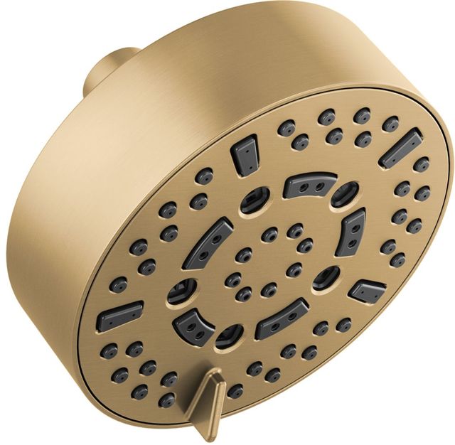 Brizo Essential™ Brilliance® Luxe Gold® 5" Linear Round H2Okinetic® Multi-Function Wall Mount Shower Head-0