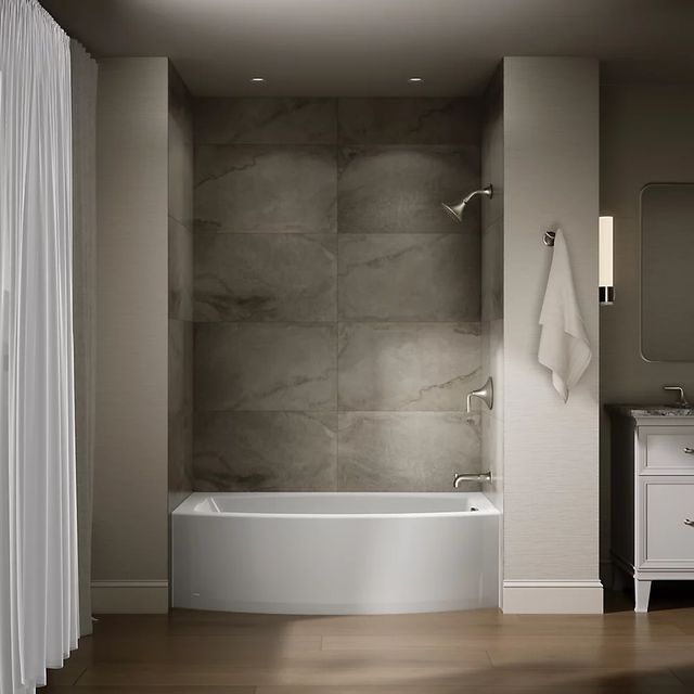KOHLER® Expanse® White 60" x 30" Alcove Bath - Right Drain-3