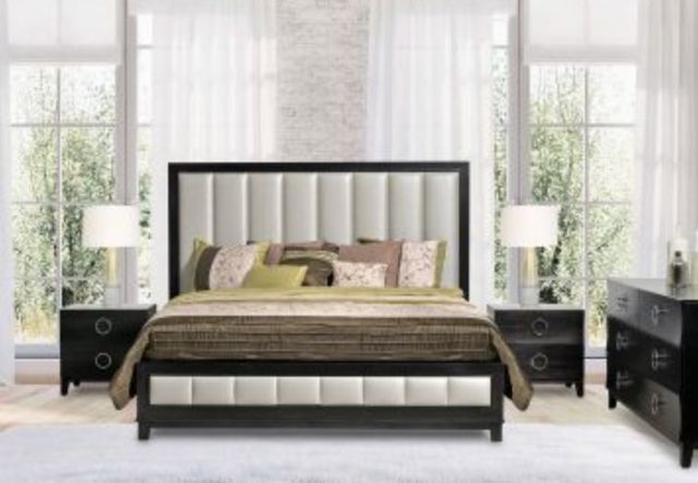 Country View Woodworking Customizable American Modern Vertical Upholstered California King Panel Bed-1