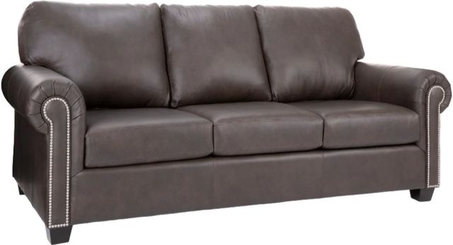 Decor-Rest® Furniture LTD Customizable 3003 Leather Round Arm Sofa-0