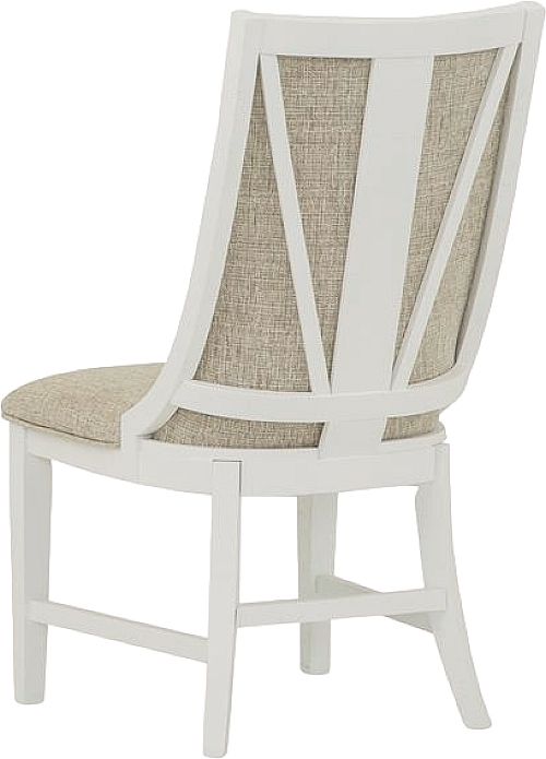 Magnussen Home® Heron Cove 2-Piece Baja Fog/Chalk White Upholstered Host Side Chair Set-3